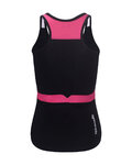 RIVANELLE Cyklistický dres bez rukávů - SPARK ELITE - černá/růžová