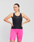 RIVANELLE Cyklistický dres bez rukávů - SPARK ELITE - černá/růžová