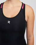 RIVANELLE Cyklistický dres bez rukávů - SPARK ELITE - černá/růžová