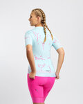 RIVANELLE Cyklistický dres s krátkým rukávem - PASSION - modrá/růžová