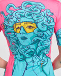 RIVANELLE Cyklistický dres s krátkým rukávem - MEDUSA - růžová/tyrkysová