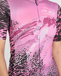RIVANELLE Cyklistický dres s krátkým rukávem - ROSESCAPE - fialová/černá