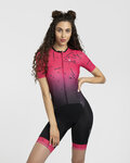 RIVANELLE Cyklistická kombinéza - TEMPO - růžová/černá