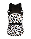RIVANELLE Cyklistický dres bez rukávů - WILDCAT BELLA - bílá/vícebarevná