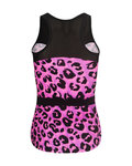 RIVANELLE Cyklistický dres bez rukávů - WILDCAT BELLA - růžová/černá
