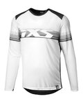 IXS Cyklistický dres s dlouhým rukávem letní - TRIGGER LITE 1.1 KIDS - bílá/černá