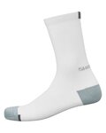 SHIMANO Cyklistické ponožky klasické - PERFORMANCE - bílá