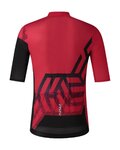 SHIMANO Cyklistický dres s krátkým rukávem - BREAKAWAY - červená/černá