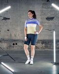 SHIMANO Cyklistický dres s krátkým rukávem - MIZUKI - bílá/modrá