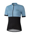 SHIMANO Cyklistický dres s krátkým rukávem - ELEMENT - světle modrá/černá