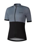 SHIMANO Cyklistický dres s krátkým rukávem - ELEMENT - šedá/černá