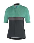 SHIMANO Cyklistický dres s krátkým rukávem - SUMIRE - zelená/šedá