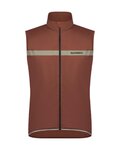 SHIMANO Cyklistická vesta - EVOLVE WIND INSULATED - hnědá