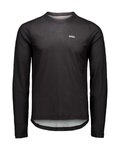 POC Cyklistický dres s dlouhým rukávem letní - MOTION AIR L/S - černá