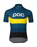 POC Cyklistický dres s krátkým rukávem - ESSENTIAL ROAD LOGO - žlutá/modrá