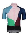 POC Cyklistický dres s krátkým rukávem - ESSENTIAL ROAD PRINT - modrá/zelená/bordó
