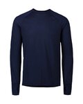 POC Cyklistický dres s dlouhým rukávem zimní - LIGHT MERINO - modrá