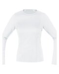 GORE Cyklistické triko s dlouhým rukávem - BASE LAYER - bílá