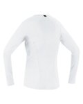 GORE Cyklistické triko s dlouhým rukávem - BASE LAYER - bílá
