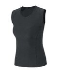 GORE Cyklistické triko bez rukávů - BASE LAYER - černá