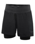 GORE Cyklistické kalhoty krátké bez laclu - R5 2IN1 - černá