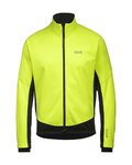 GORE Cyklistická zateplená bunda - C3 WINDSTOPPER® - žlutá/černá