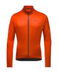 GORE Cyklistický dres s dlouhým rukávem zimní - C3 THERMO - oranžová