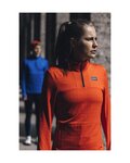 GORE Cyklistické triko s dlouhým rukávem - EVERYDAY THERMO 1/4-ZIP WMN - oranžová
