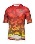 GORE Cyklistický dres s krátkým rukávem - RAIN CAMO - oranžová/žlutá