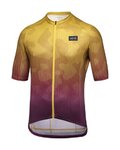 GORE Cyklistický dres s krátkým rukávem - RAIN CAMO - žlutá/fialová