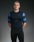 GORE Cyklistický dres s krátkým rukávem - SWIFTRIDE OPTICAL - černá/modrá