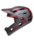 BELL Cyklistická přilba - SUPER AIR R SPHERICAL - šedá/červená
