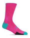 GIRO Cyklistické ponožky klasické - HRC TEAM - růžová/světle modrá