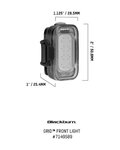 BLACKBURN světlo - GRID FRONT - černá