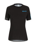 SANTINI Cyklistický dres s krátkým rukávem - SASSO LADY - černá