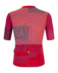 SANTINI Cyklistický dres s krátkým rukávem - DELTA OPTIC - červená/černá