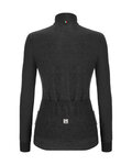 SANTINI Cyklistický dres s dlouhým rukávem zimní - COLORE PURO LADY - šedá/černá