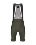 SANTINI Cyklistické kalhoty krátké s laclem - GRAVEL - zelená