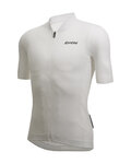 SANTINI Cyklistický dres s krátkým rukávem - COLORE PURO - bílá