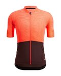SANTINI Cyklistický dres s krátkým rukávem - COLORE RIGA - oranžová