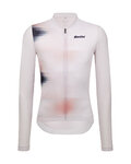 SANTINI Cyklistický dres s dlouhým rukávem letní - OMBRA ECO SLEEK  - bílá