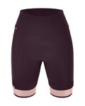 SANTINI Cyklistické kalhoty krátké bez laclu - GIADA PURE - růžová/fialová