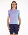 SANTINI Cyklistický dres s krátkým rukávem - PAWS FORMA - růžová/fialová