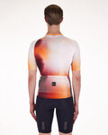 SANTINI Cyklistický dres s krátkým rukávem - OMBRA - bílá/oranžová