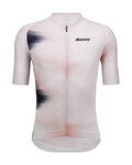 SANTINI Cyklistický dres s krátkým rukávem - OMBRA - bílá