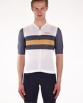 SANTINI Cyklistický dres s krátkým rukávem - ECO SLEEK NEW BENGAL  - bílá/šedá
