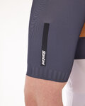 SANTINI Cyklistický dres s krátkým rukávem - ECO SLEEK NEW BENGAL  - bílá/šedá