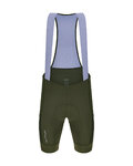 SANTINI Cyklistické kalhoty krátké s laclem - CARGO - zelená