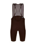 SANTINI Cyklistické kalhoty krátké s laclem - RTR - hnědá