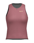 SANTINI Cyklistický dres bez rukávů - OPAL - růžová